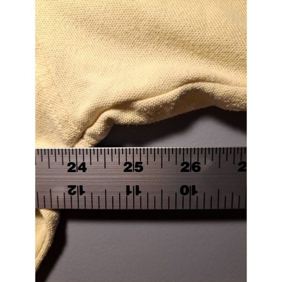 Croft Barrow Size XL Tall Womens Button Up Yellow Short Sleeve Polo Top - Picture 4 of 7